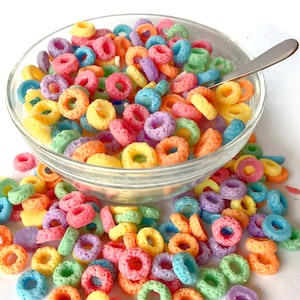 Cereal Candle with Spoon Like Fruit Loops Candle Bowl Gifts Fruit Loop Fruity Scented Funny Novelty Food Cute Candles Fun Cool