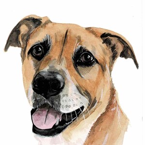 PERRO memorial Retrato de mascota personalizado Retrato de mascota en acuarela personalizado original Pintura de perro Acuarela de mascota