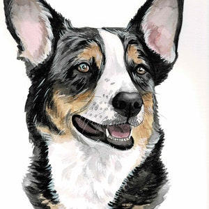Pintura de acuarela de San Valentín en ASL para mascotas Retrato de mascota personalizado, Retrato de perro en arte pop, Regalo para amantes de los perros, Pintura de perros, Arte pop personalizado