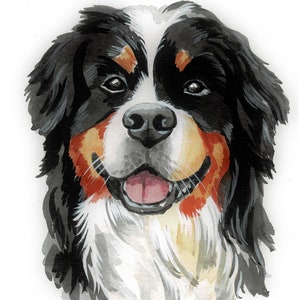 Retrato de perro en acuarela, retrato de mascota, pintura de perro, pintura de acuarela, pintura de mascota, regalo para amantes de los perros, monumento conmemorativo para perros