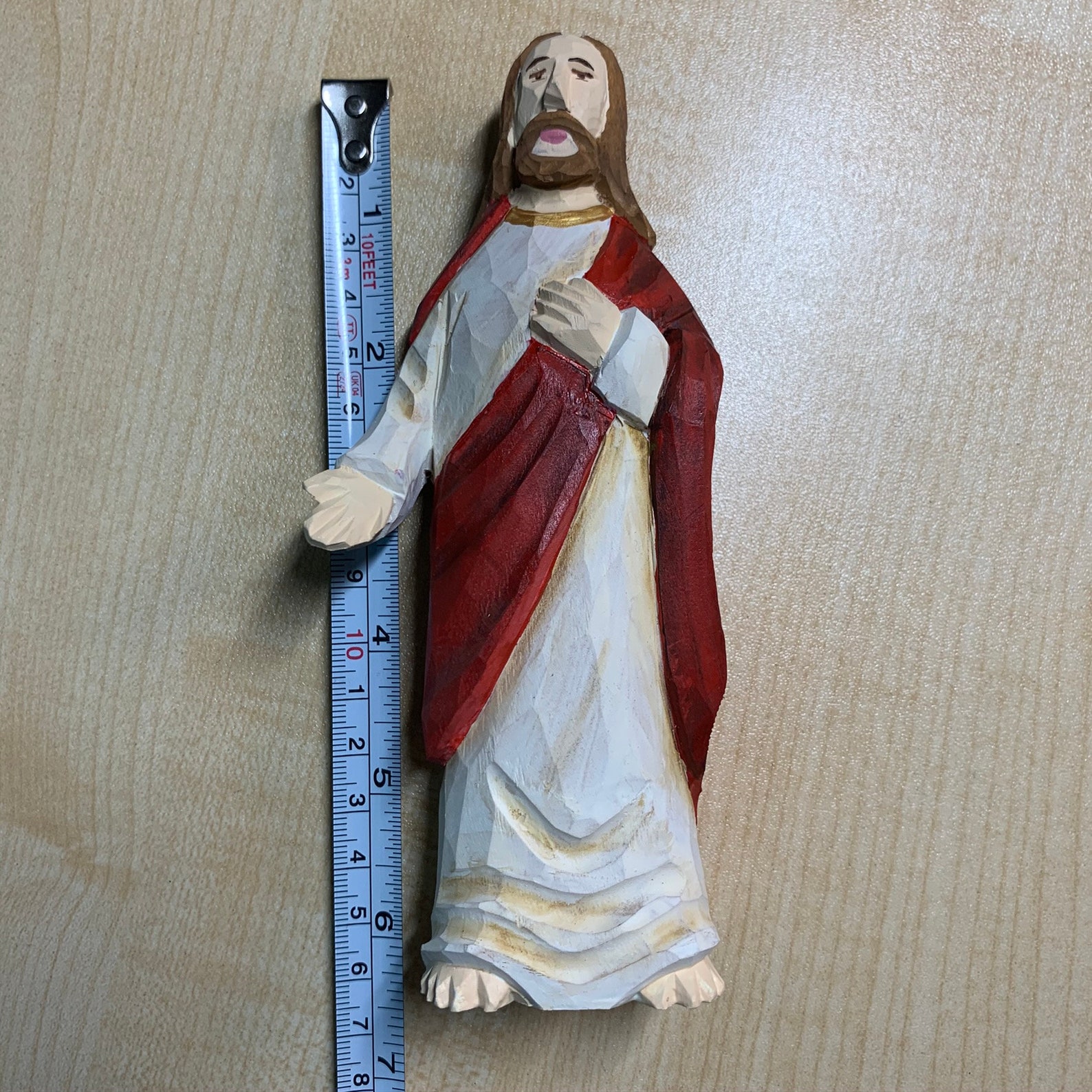 Hand Carved Wood Wooden Jesus Figurines Merry Christmas gift Etsy