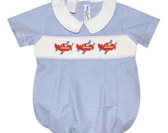 airplane smocked outfit