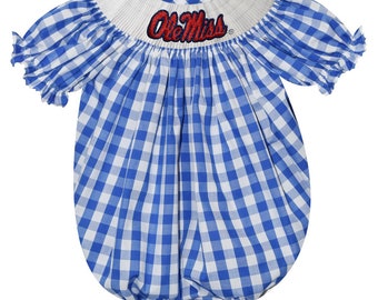 smocked ole miss baby clothes