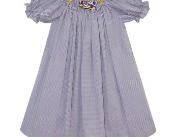 smocked lsu baby clothes