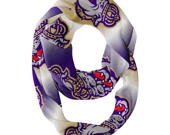 James Madison University Dukes Scarf Degrade Purple and White