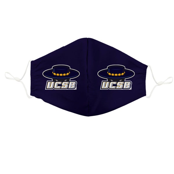 UC Santa Barbara Gauchos UCSB Vive La Fete Logo Game Day Collegiate Face Cover Mask Ergonomic Reusable Washable