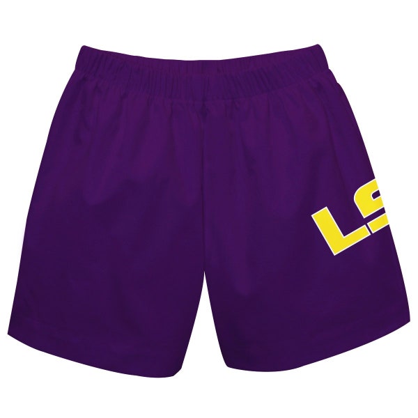 LSU Solid Purple Boys Pull On Short