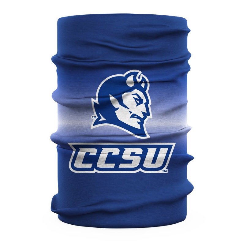 Central Connecticut State Blue Devils CCSU Degrade Logo Collegiate Face Cover Soft 4 Way Stretch Neck Gaiter