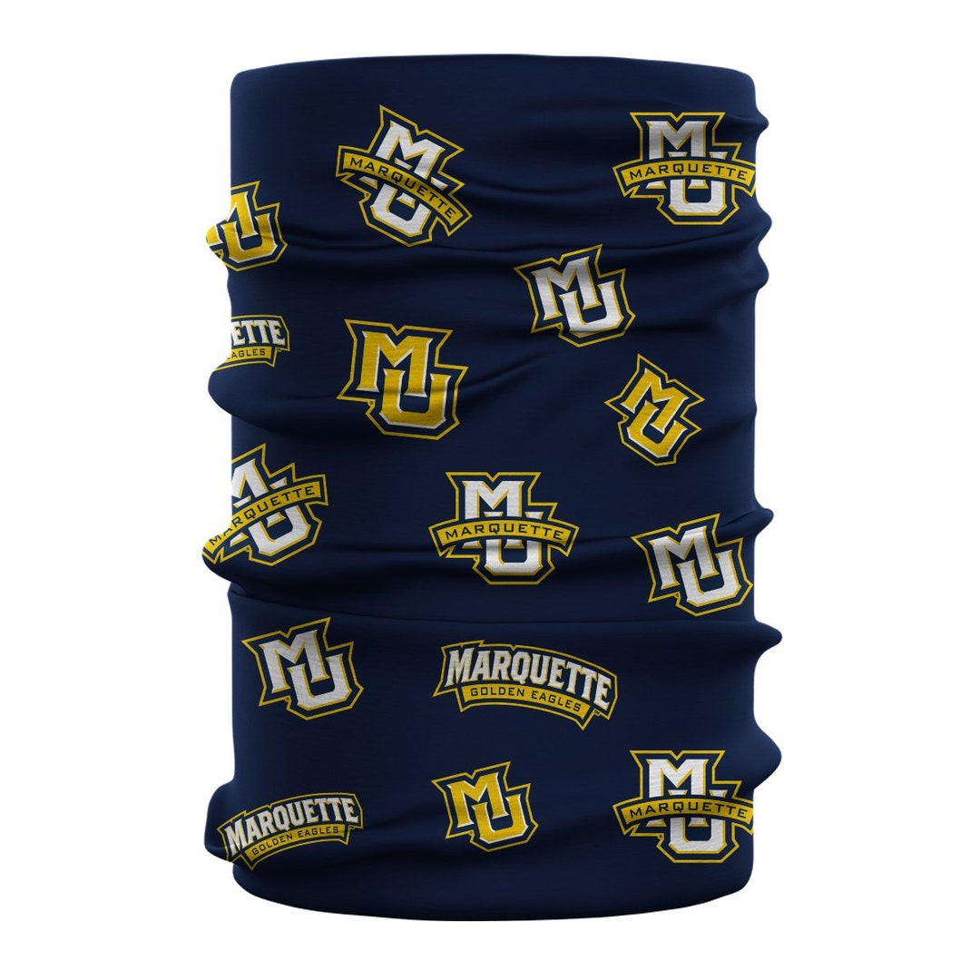 Marquette University Golden Eagles Neck Gaiter Navy All Over Logo Etsy