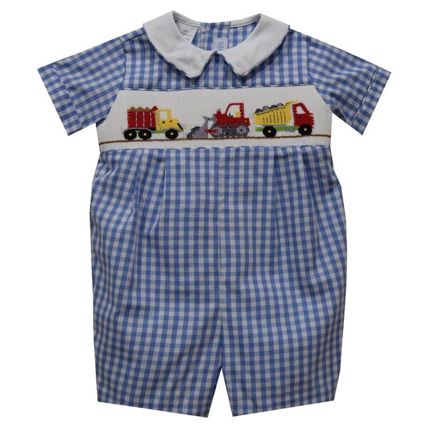 Boys Construction Romper by Three Sisters