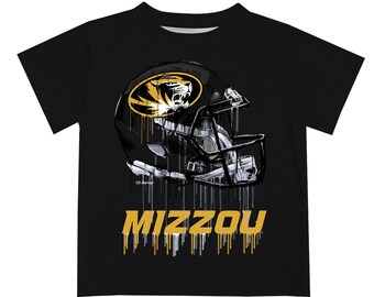 Missouri Tigers MU Original Dripping Football Helmet Black T