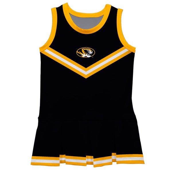 Missouri Tigers MU Vive La Fete Game Day Black Sleeveless Girl Cheerleader Dress