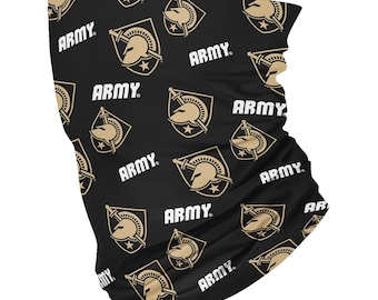 United States Military Academy All Over Logo Black Neck Gaiter