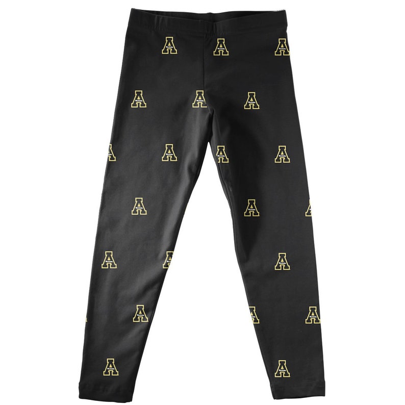 Appalachian State Mountaineers Leggings Black All Over Logo