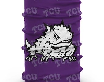 TCU Horned Frogs Neck Gaiter Purple All Over Logo