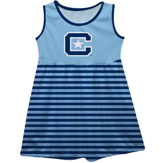 The Citadel Bulldogs Blue and Navy Sleeveless Tank Dress With - Etsy