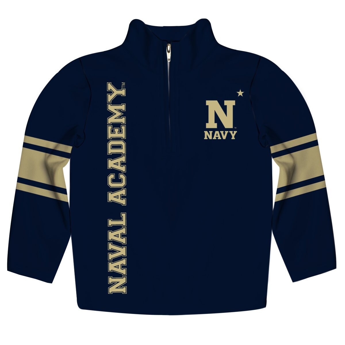 United States Naval Academy Logo Stripes Navy Blue Long Sleeve
