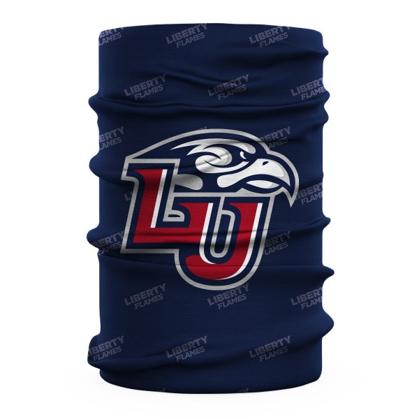 Liberty Flames Neck Gaiter Navy All Over Logo