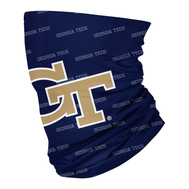 Georgia Tech Yellow Jackets Neck Gaiter Blue All Over Logo