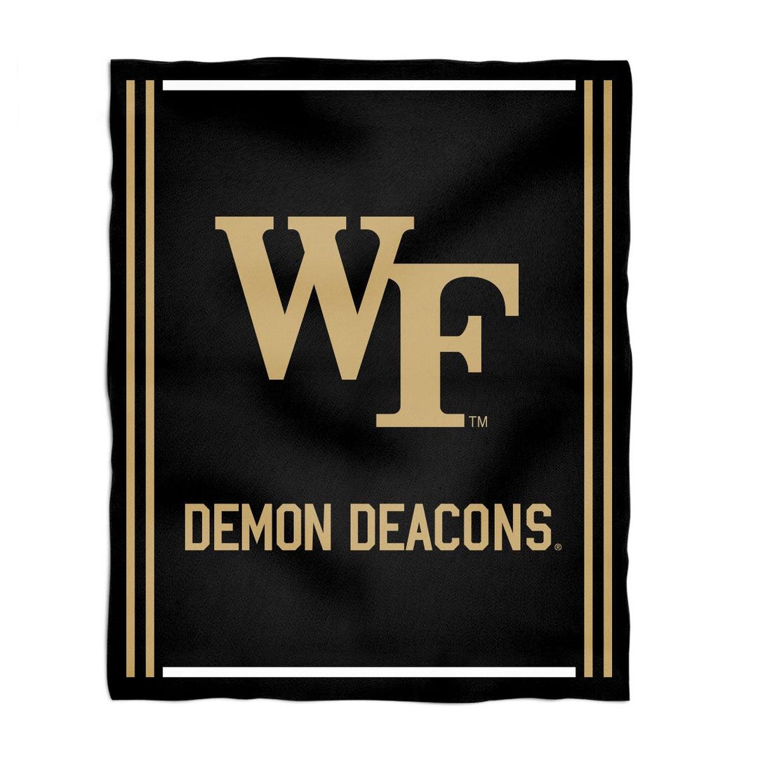 Wake Forest Demon Deacons WF Vive La Fete Kids Game Day Black Plush Soft Minky Blanket 36" X 48" Mascot - Etsy