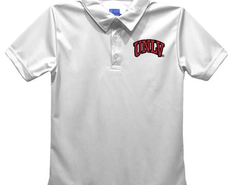 UNLV Rebels Embroidered White Short Sleeve Polo Box Shirt