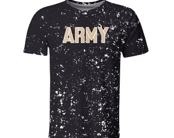 Army Black Short Sleeve Men Tee Shirt