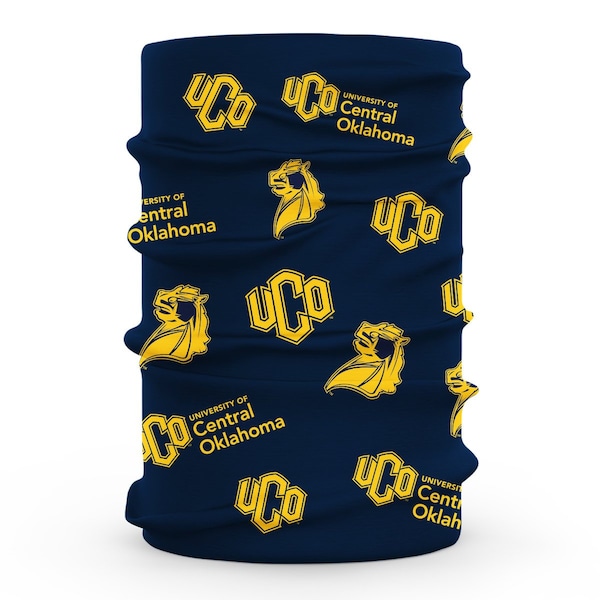 University of Central Oklahoma Neck Gaiter Navy All Over Logo UCO