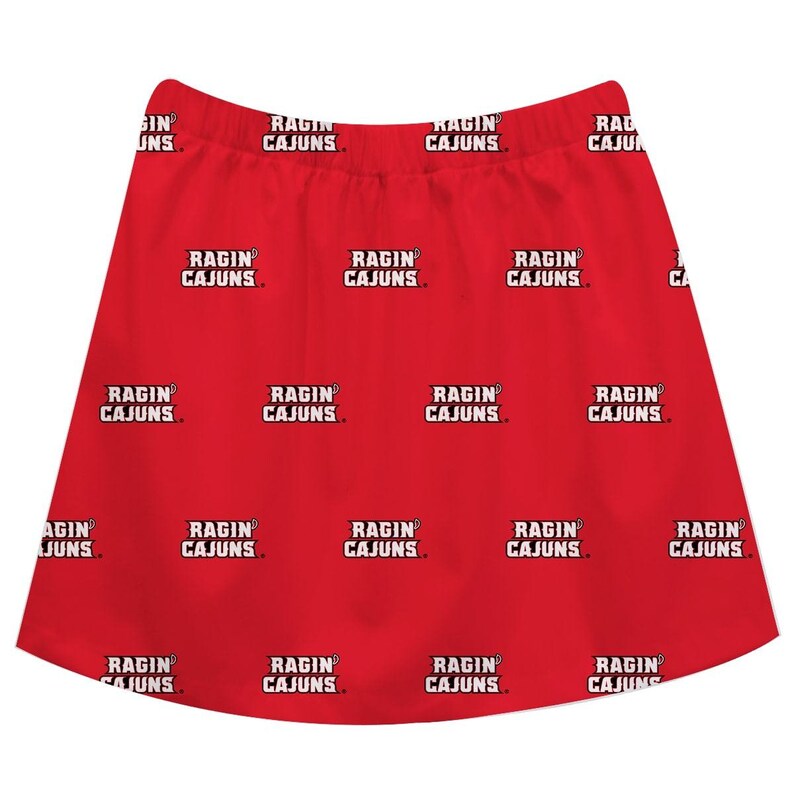 Louisiana-Lafayette Ragin Cajuns Print Red Skirt