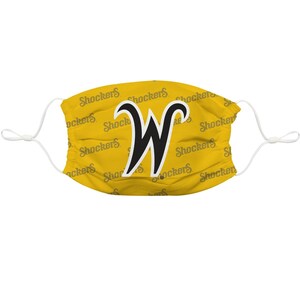 Wichita State University Shockers Face Mask Yellow All Over Logo