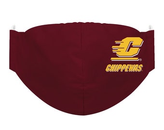 Central Michigan Chippewas Face Mask Solid Maroon