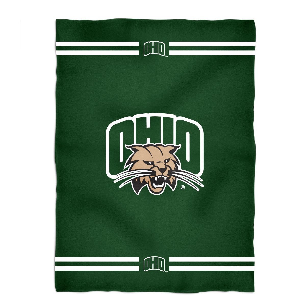 Ohio University Bobcats Blanket Green Etsy