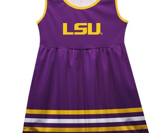slim fit dress slacks LSU Jersey Dress – Sparkle City Co main image 0