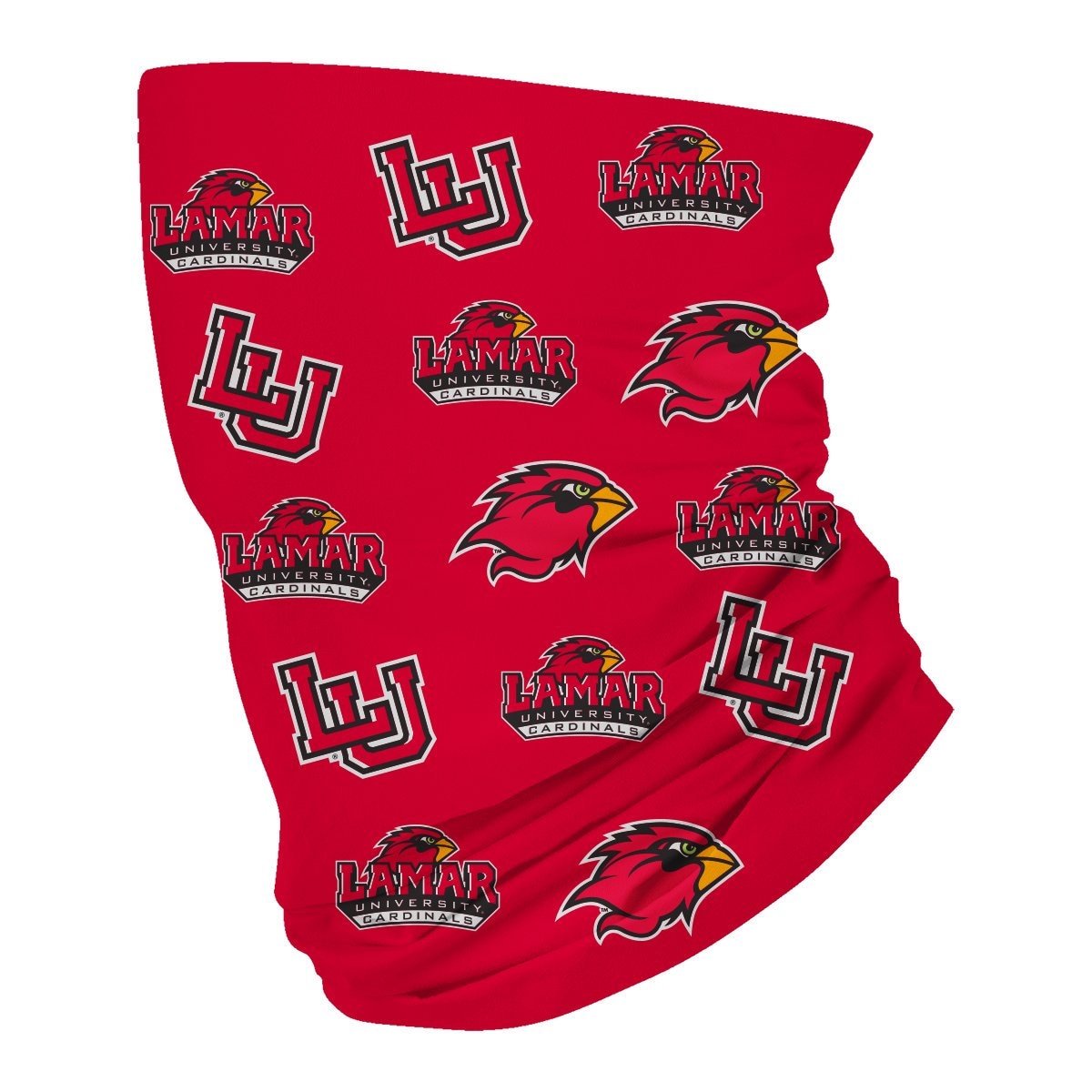 Lamar Cardinals Red Neck Gaiter All Over Logo LU - Etsy
