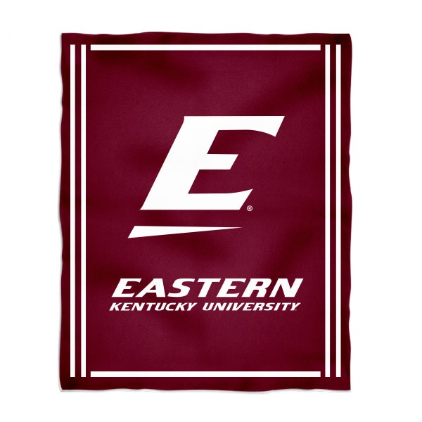 Eastern Kentucky Colonels EKU Vive La Fete Kids Game Day Maroon Plush Soft Minky Blanket 36" x 48" Mascot