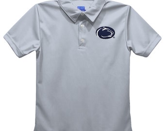 Penn State Nittany Lions Embroidered Gray Short Sleeve Polo Box Shirt
