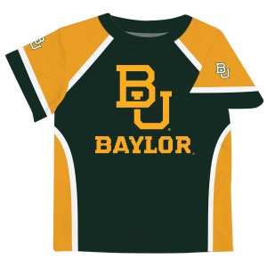 Baylor Green and Gold Boys Tee Shirt Short Sleeve