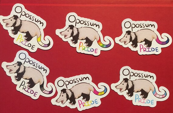 Opossum Lgbt Gay Pride Sticker Etsy