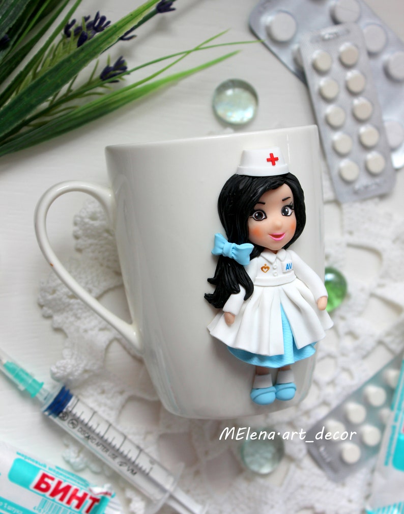 Handmade ceramic personalized mug as nurse gift Personalized Gifts for doctor