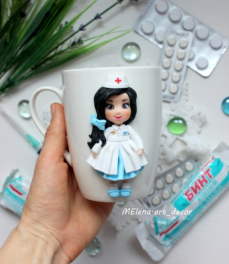 Handmade ceramic personalized mug as nurse gift Personalized Gifts for doctor