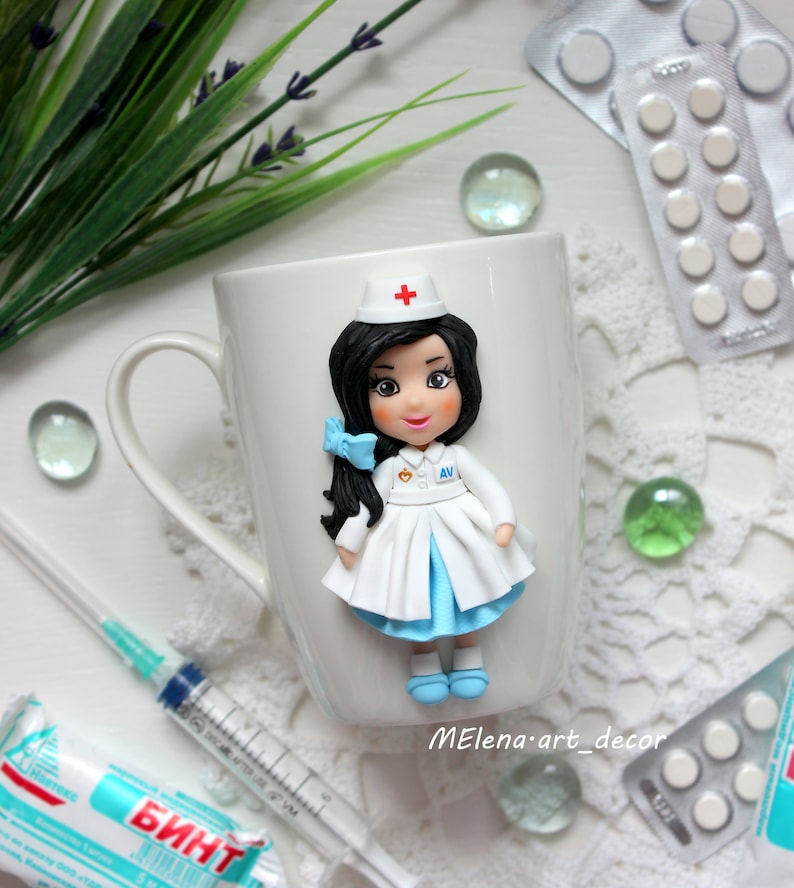 Handmade ceramic personalized mug as nurse gift Personalized Gifts for doctor
