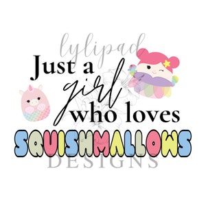 Girl Squishy Friends PNG - Digital Download