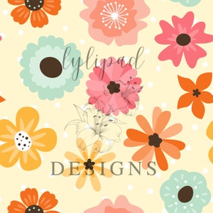 Sweet Spring Floral Seamless Pattern - Digital Download