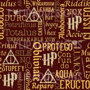 Red House Spells Seamless Pattern- Digital Download