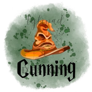 Cunning Magic School Green House PNG - Digital Download