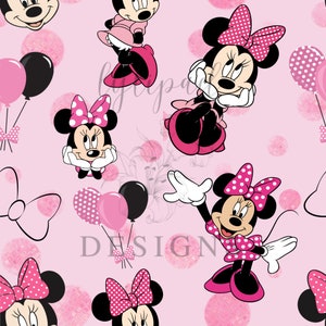 Birthday Girl Mouse Seamless Pattern - Digital Download