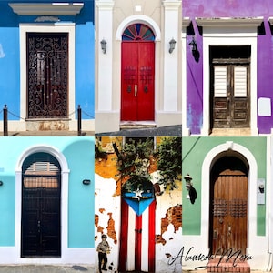 BUNDLE - Portes du vieux San Juan Puerto Rico - Impression couleur pour TÉLÉCHARGEMENT IMMÉDIAT uniquement