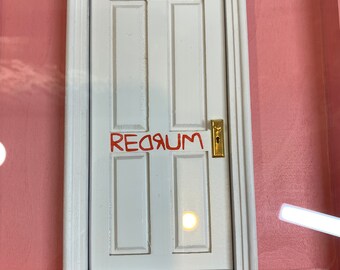 Framed Realistic 3D THE SHINING REDRUM Door Replica Diorama -  Sweden