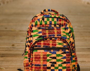 Large Kente Backpack/ African Backpack/ African Print Backpack