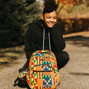 African Kente Backpack Gift Set image 2