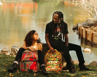 Large Kente Backpack/ African Backpack/ African Print Backpack/African Bag/